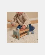 Jucărie din lemn FSC cu cilindri și ciocan - Little Farm - Little Dutch - imagine 6
