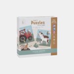 Puzzle 4 în 1 din carton FSC - Little Farm - Little Dutch