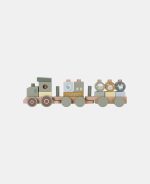 Trenuleț din lemn FSC pentru stivuire - Tractor - Little Farm - Little Dutch - imagine 4