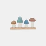 Jucărie din lemn FSC pentru stivuire - Ciupercuțe - Forest Friends - Little Dutch