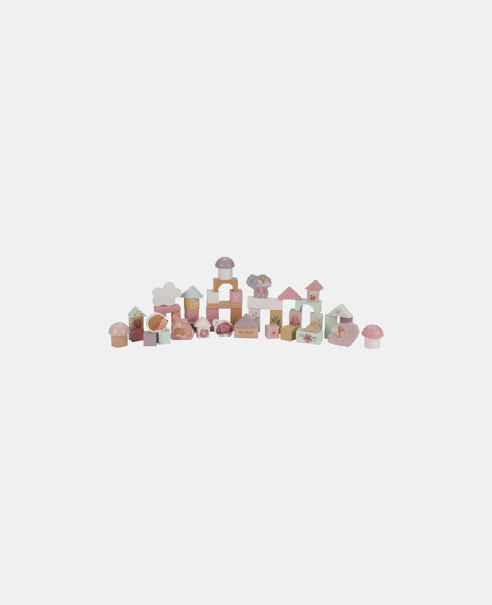 LD7345.jpg Cuburi de construcție din lemn FSC- Fairy Garden- Little Dutch - imagine 1