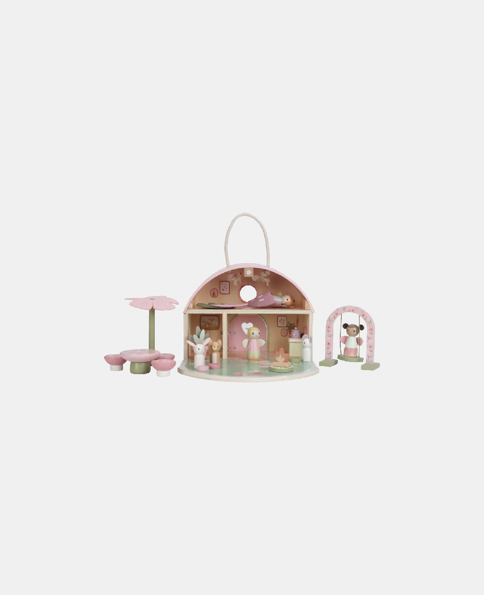 LD7360.jpg Căsuță de păpuși portabilă din lemn FSC cu zâne și mobilier - Fairy Garden - Little Dutch - imagine 1