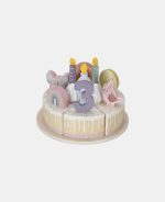 Tort aniversar cu decorațiuni pentru 1-5 ani - Roz - Little Dutch