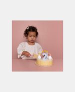 Tort aniversar cu decorațiuni pentru 1-5 ani - Roz - Little Dutch - imagine 6