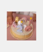 Tort aniversar cu decorațiuni pentru 1-5 ani - Roz - Little Dutch - imagine 7