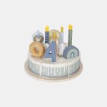 Tort aniversar cu decorațiuni pentru 1-5 ani - Albastru - Little Dutch