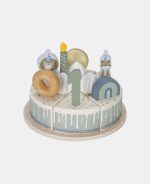 Tort aniversar cu decorațiuni pentru 1-5 ani - Albastru - Little Dutch - imagine 4