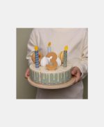 Tort aniversar cu decorațiuni pentru 1-5 ani - Albastru - Little Dutch - imagine 6