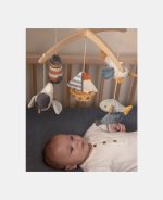 Carusel muzical din lemn natur - colectia Sailors Bay - Little Dutch - imagine 8