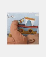 Triunghi soft de activitati pentru bebelusi - colectia Sailors Bay - Little Dutch - imagine 6