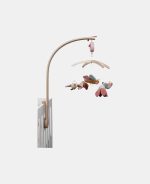 Carusel muzical cu brat din lemn - colectia Flowers & Butterflies - Little Dutch