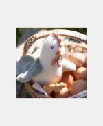 Jucărie din pluș - Chicken - 17 cm - Colecția Little Farm - Little Dutch - imagine 4