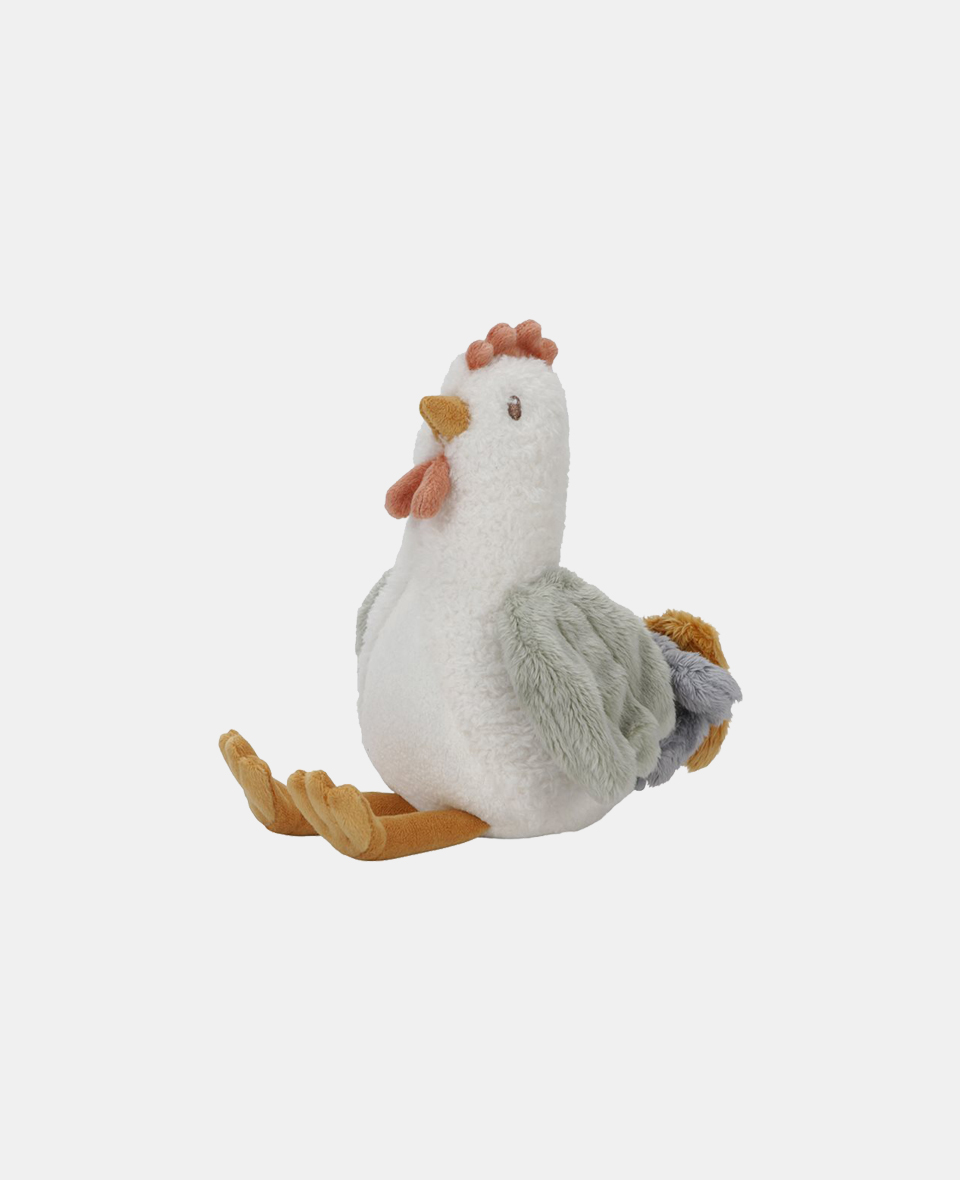 LD8827.jpg Jucărie din pluș - Chicken - 17 cm - Colecția Little Farm - Little Dutch - imagine 1
