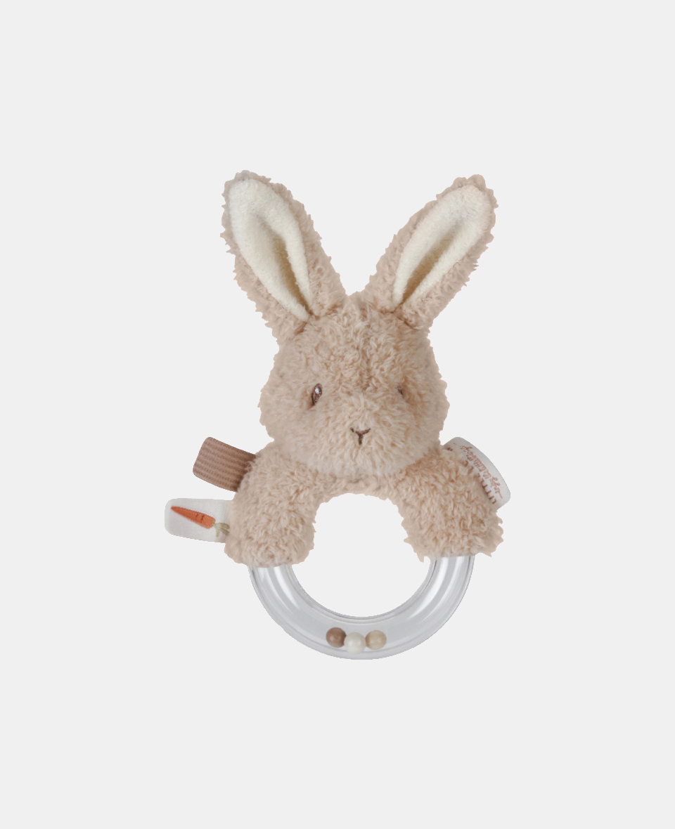LD8852.jpg Jucărie din pluș cu inel cu mărgele - Iepuraș - Baby Bunny - Little Dutch - imagine 1