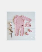 Salopetă pentru bebeluși Pink Melange Little Dutch - imagine 6