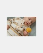 Jucarie din plus cu inel cu margele - Miffy Vintage Sunny Stripes - Little Dutch - imagine 4