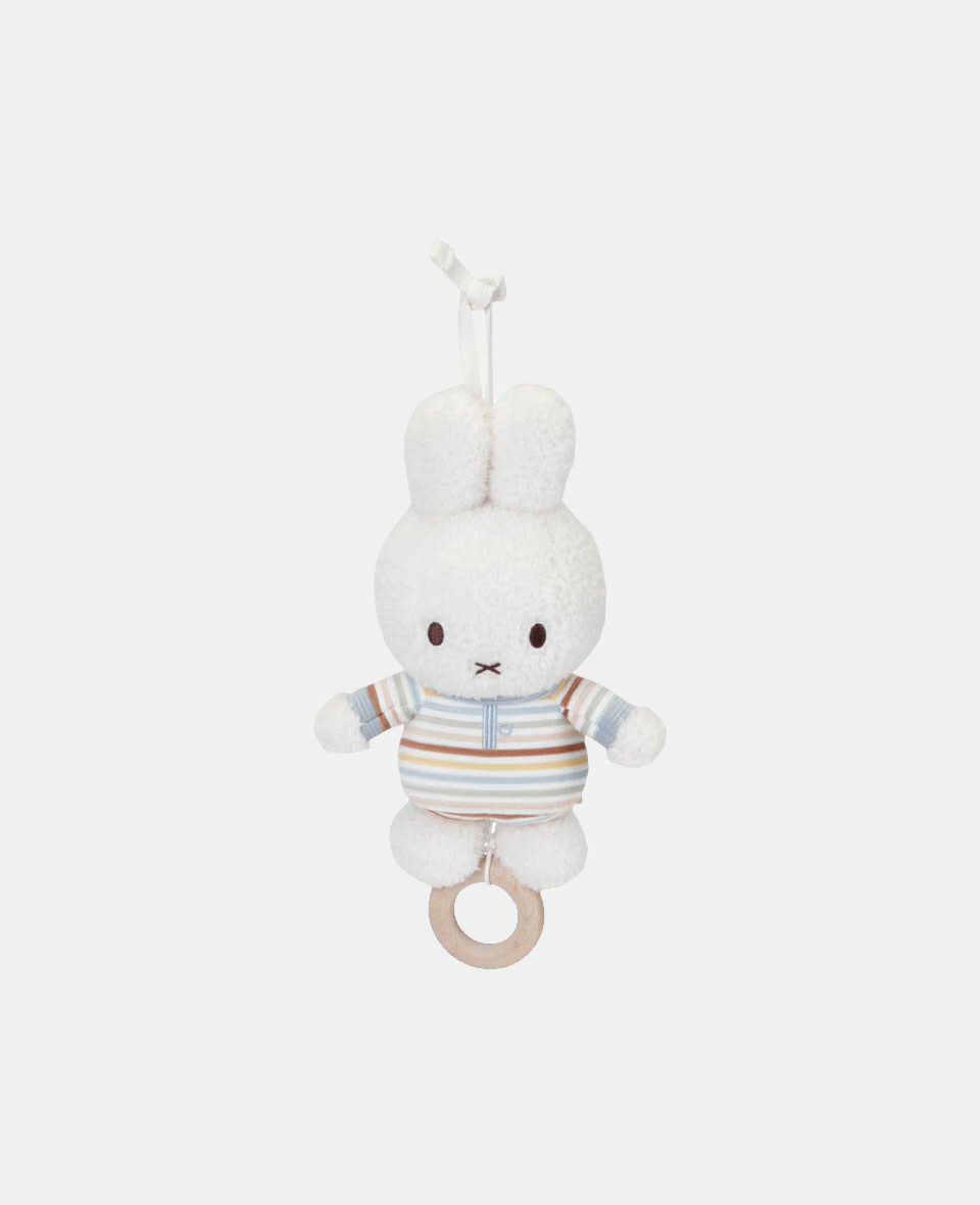 NIJN854.jpg Jucarie muzicala din plus - Miffy Vintage Sunny Stripes - Little Dutch - imagine 1