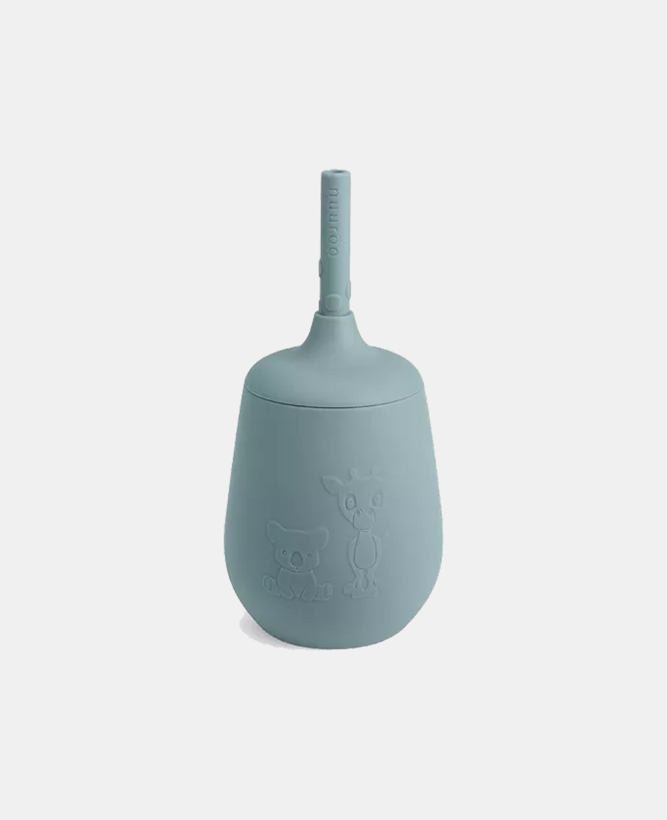 NU114-LEAD.jpg Adita silicone cup with straw - Lead - Nuuroo - imagine 1