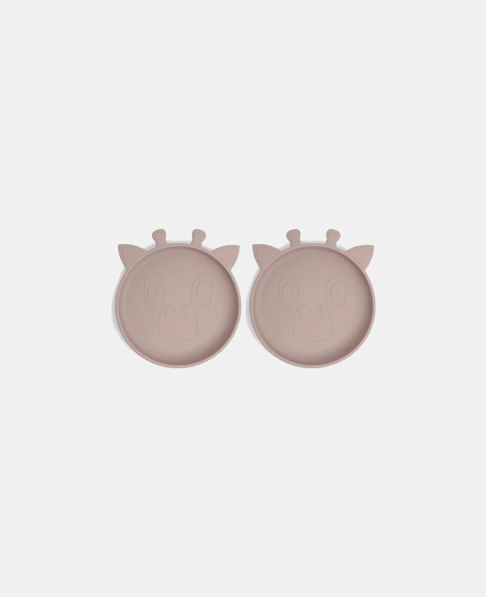 NU117-WOODROSE.jpg Akila silicone plate 2-pack Giraf - Woodrose - Nuuroo - imagine 1