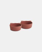 Alex silicone deep plate 2-pack Koala - Mahogany - Nuuroo
