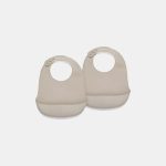 Bavetă din silicon - Set 2 bucăți - Cobblestone – Nuuroo