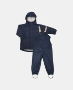 Costum impermeabil pentru ploaie cu salopeta - Carla - Black Iris - Multi Mix - Nuuroo - imagine 2