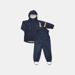 Costum impermeabil pentru ploaie cu salopeta - Carla - Black Iris - Multi Mix - Nuuroo