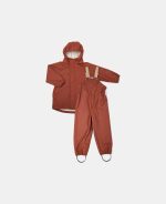 Costum impermeabil pentru ploaie cu salopeta - Carla - Mahogany - Multi Mix - Nuuroo