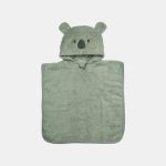 Nuuroo Adelin Poncho cu glugă din bumbac organic Green-Plumb