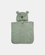 Nuuroo Adelin Poncho cu glugă din bumbac organic Green-Plumb