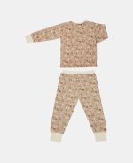 Pijama din bumbac organic pentru copii - Sara - Sand - Flower Bee - Nuuroo - imagine 3