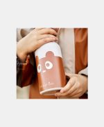 Sticla termos din otel inoxidabil Bertil - 350 ml - Bear - Caramel Café - Nuuroo - imagine 3