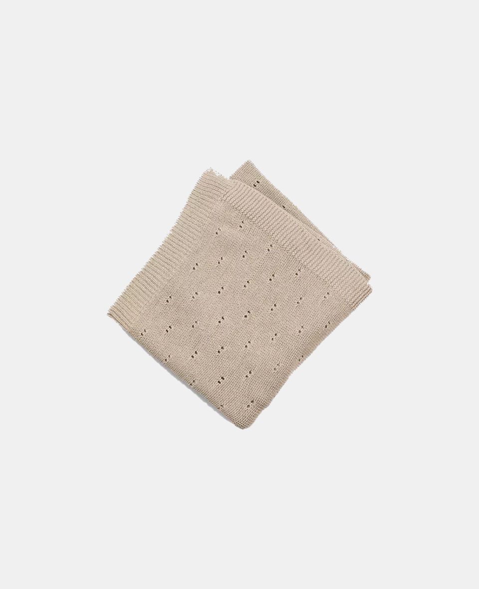 NU313-COBBLESTONE.jpg Nuuroo Păturică tricotată din bumbac organic Cobblestone - imagine 1