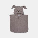 Nuuroo Adelin Poncho cu glugă din bumbac organic Cobblestone
