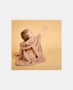 Nuuroo Adelin Poncho cu glugă din bumbac organic Cobblestone - imagine 3