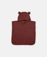 Nuuroo Adelin Poncho cu glugă din bumbac organic Mahogany