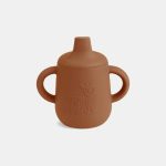 Cană cu cioc din silicon pentru bebeluși - Aiko - Caramel Café - Nuuroo