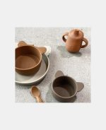 Cană cu cioc din silicon pentru bebeluși - Aiko - Caramel Café - Nuuroo - imagine 3