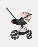 Carucior 3 in 1 Landou Priam Lux pentru căruciorul Priam Fashion Collections Spring Blossom Light + Cadru Carucior pentru Copii Priam Matt Black + Scoica Auto CLOUD T I-SIZE Spring Blossom Light | light beige + Parte Sport Carucior Priam Fashion Collections Spring Blossom Light Beige Cybex Fashion - imagine 3