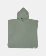 Poncho pentru plaja din bumbac - Olive - Little Dutch - imagine 2