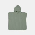 Poncho pentru plaja din bumbac - Olive - Little Dutch