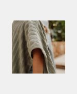 Poncho pentru plaja din bumbac - Olive - Little Dutch - imagine 5