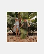 Poncho pentru plaja din bumbac - Olive - Little Dutch - imagine 6