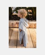 Poncho pentru plaja din bumbac - Blue - Little Dutch - imagine 5