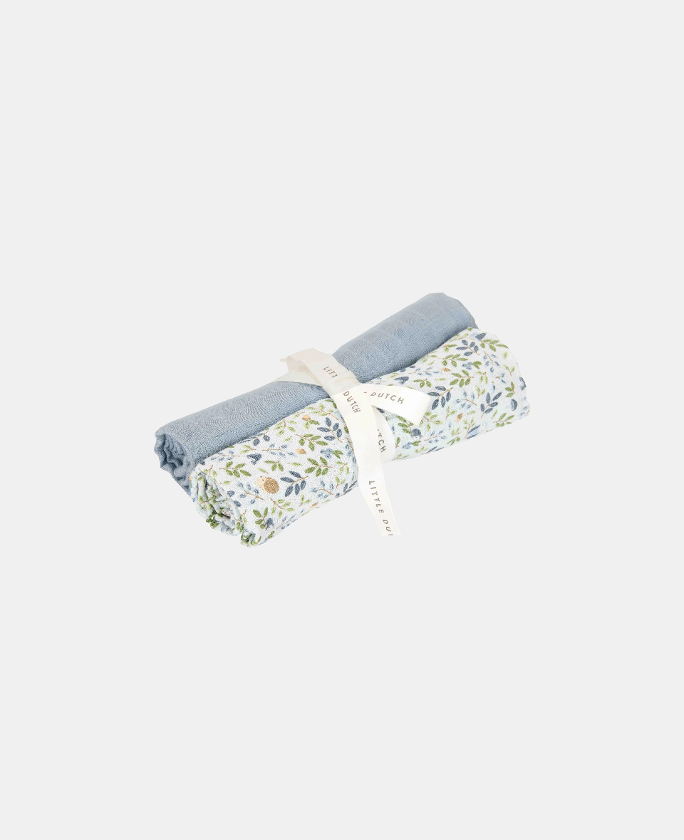 TE51844030.jpg Muselină din bumbac - set 2 bucăți - Forest Adventure / Denim Blue - Little Dutch - imagine 1
