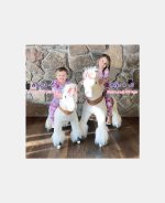 Ponei unicorn ride-on cu mecanism de mișcare și sunete -  3-5 ani - imagine 8