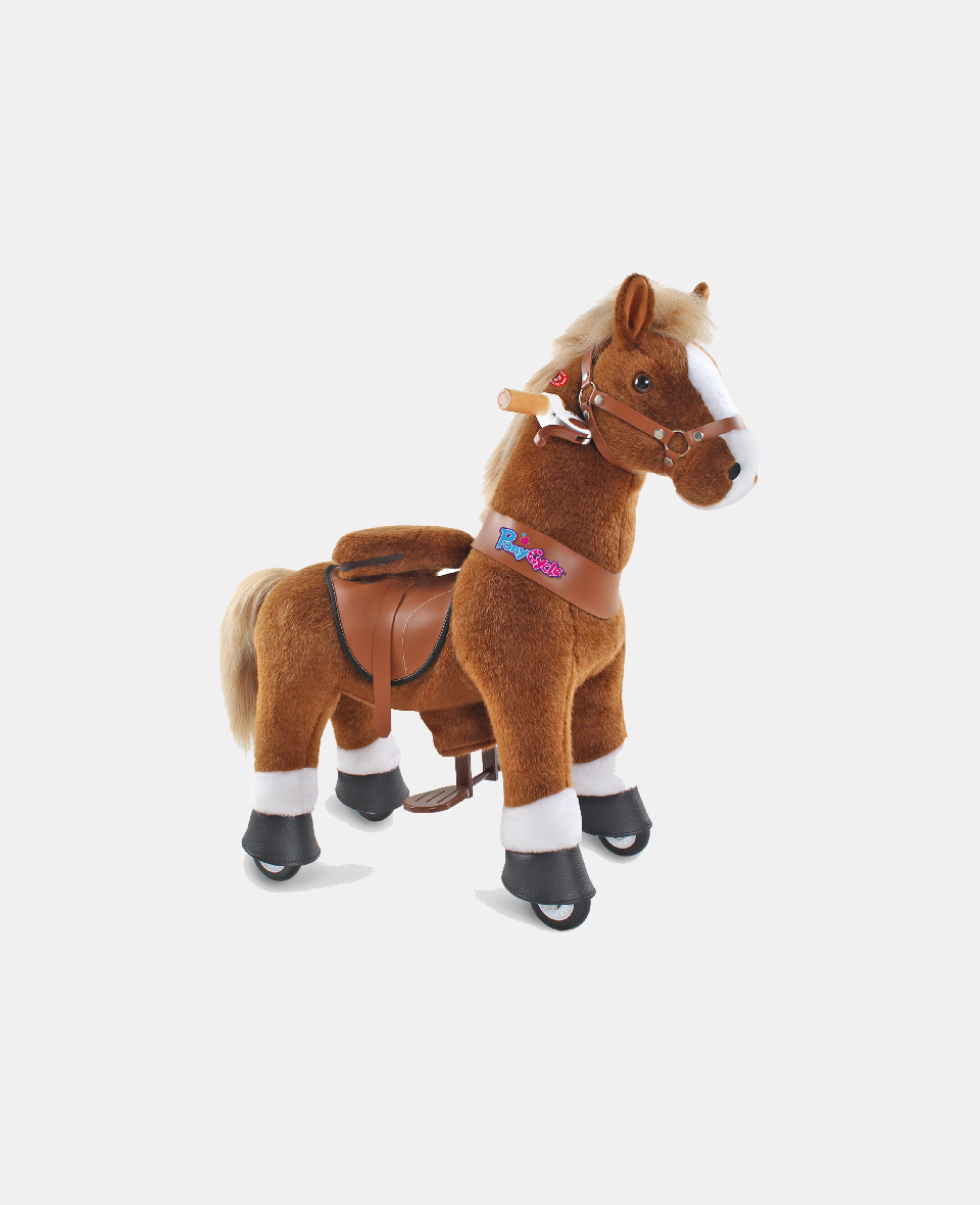 Ux324.jpg Căluț Brown Ride-On cu mecanism de mișcare și sunete - 3-5 ani - imagine 1