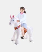 Ponei unicorn ride-on cu mecanism de mișcare și sunete -  4-8 ani - imagine 5