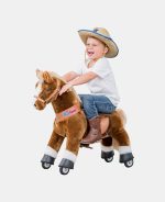 Căluț Brown Ride-On cu mecanism de mișcare și sunete - 4-8 ani - imagine 6