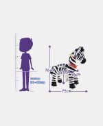 Zebra Ride-On cu mecanism de mișcare - 4-8 ani - imagine 9